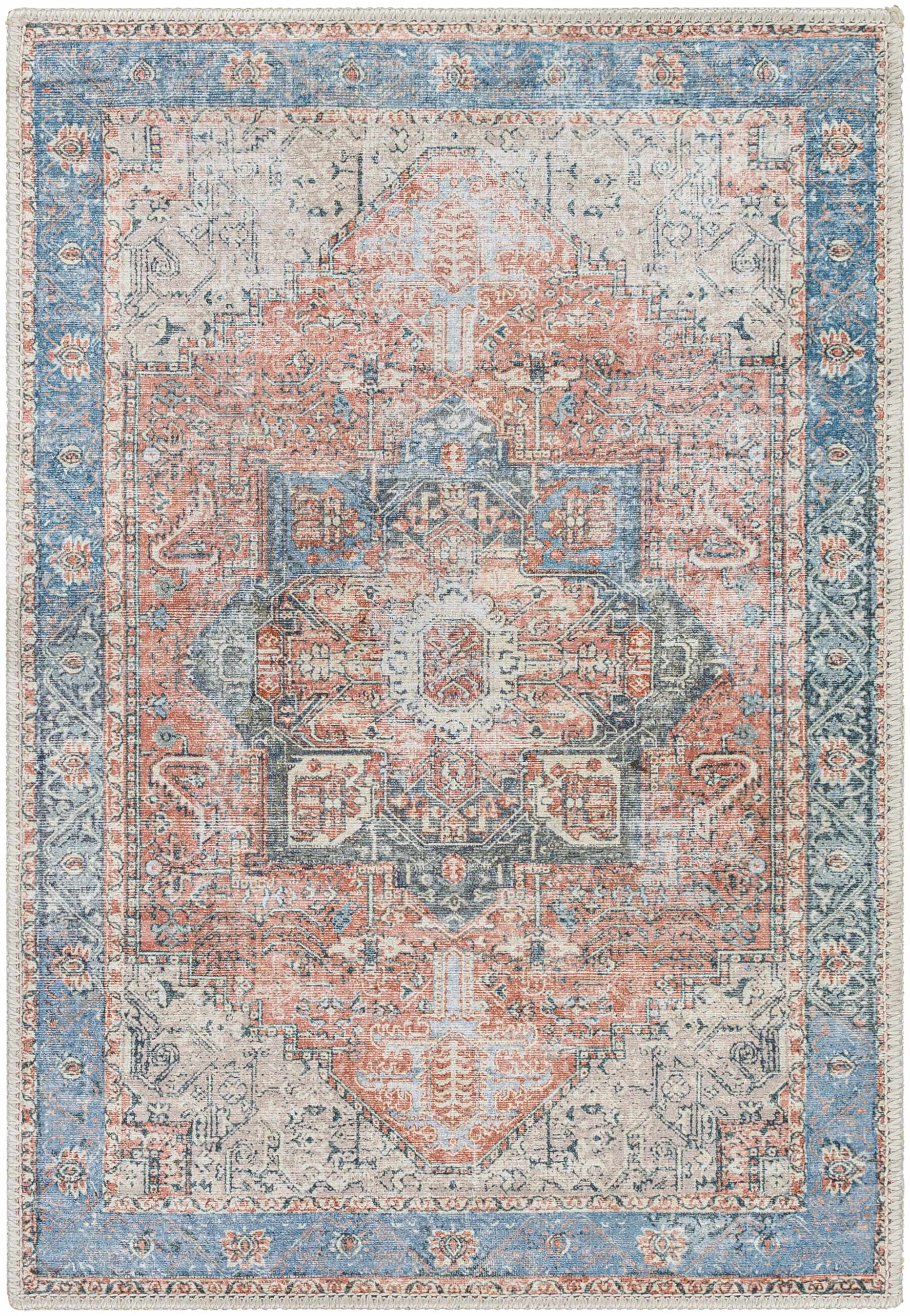 Rosman Distressed Washable Rug by Hauteloom
