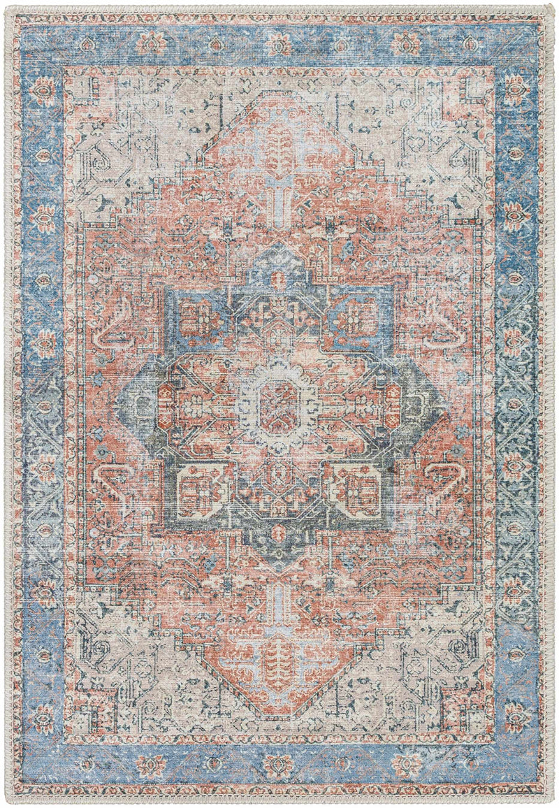 Rosman Distressed Washable Rug by Hauteloom