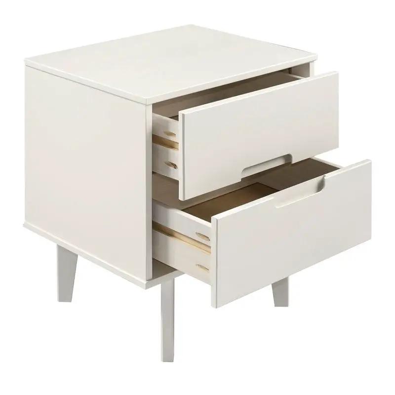 FarmHouse 2 Drawer Solid Wood Nightstand White by HomePacific
