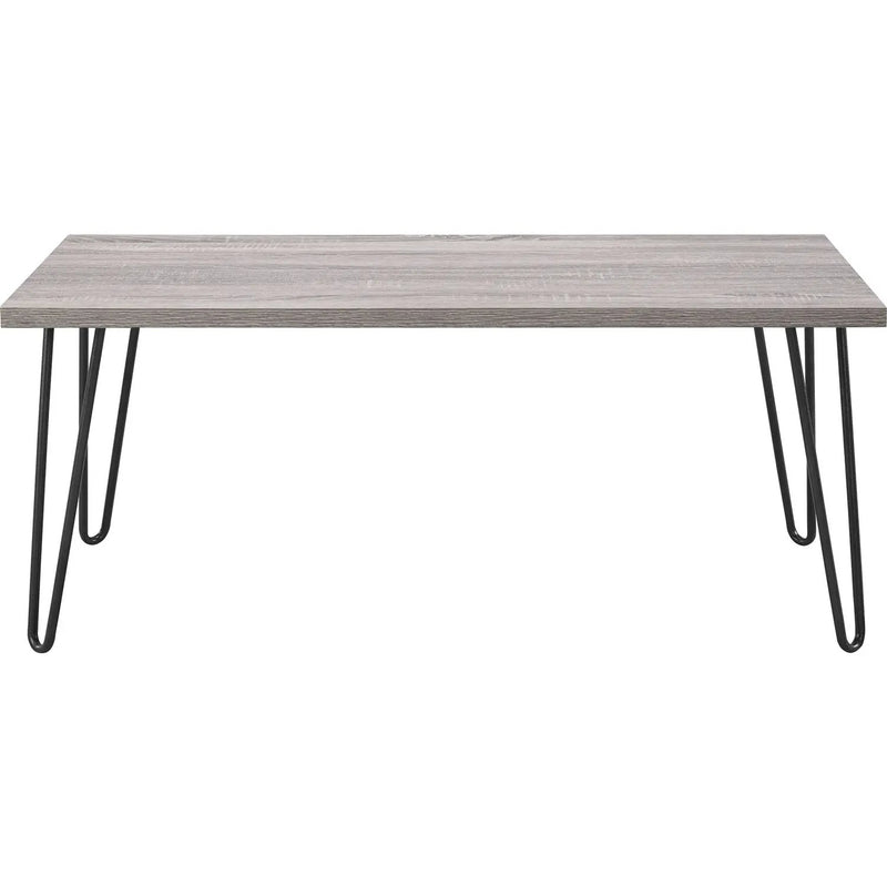 Modern Classic Vintage Style Coffee Table with Wood Top and Metal Legs by HomePacific