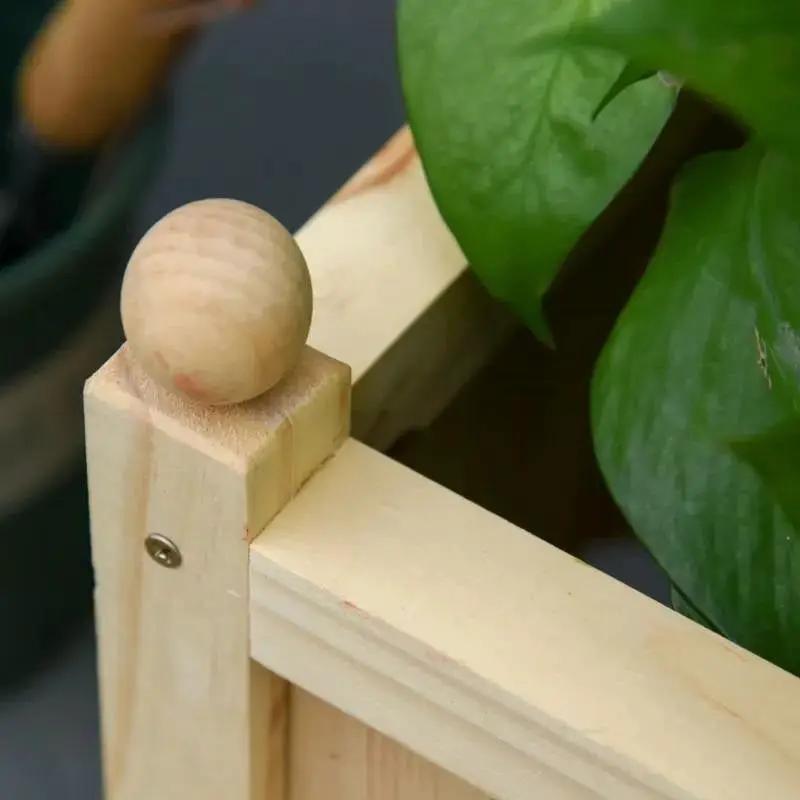 Solid Fir Wood Raised Garden Bed Planter Box with Trellis by HomePacific