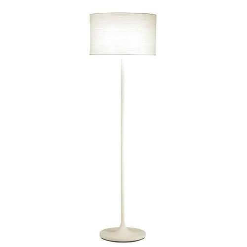Modern Floor Lamp with White Paper Drum Shade by HomePacific