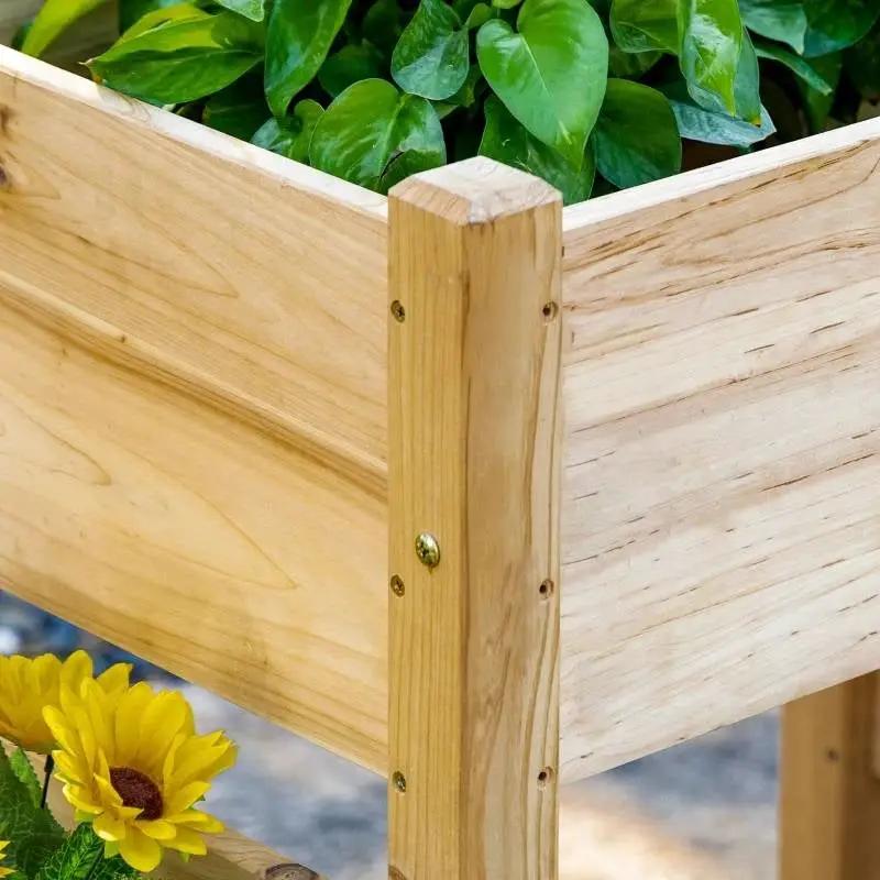 FarmHouse 3 Wooden Elevated Planter Raised Garden Beds by HomePacific