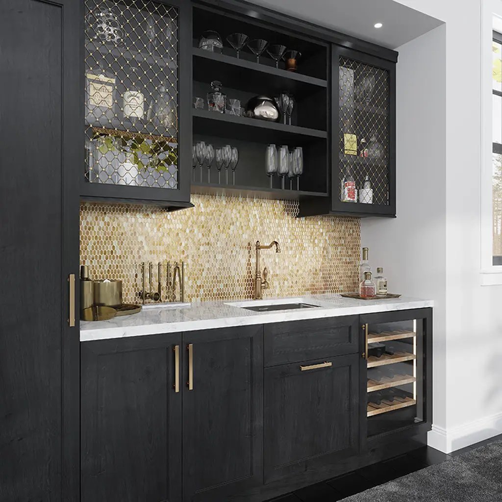 Shimmer Gold 12x12 Glossy Uniform Picket Mosaic Tile (10 pack, 9.47 sq ft/case) by Apollo Tile