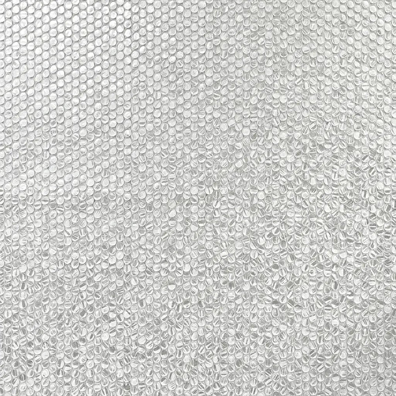 Silver 12x12 Glossy Penny Round Glass Mosaic Tile (10 pack, 10.34 sq ft/case) by Apollo Tile