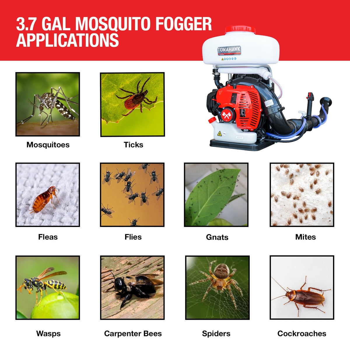 3.7 Gal Turbo Boosted Backpack Mosquito Fogger Leaf Blower for Pest Control, photo 15 of 15