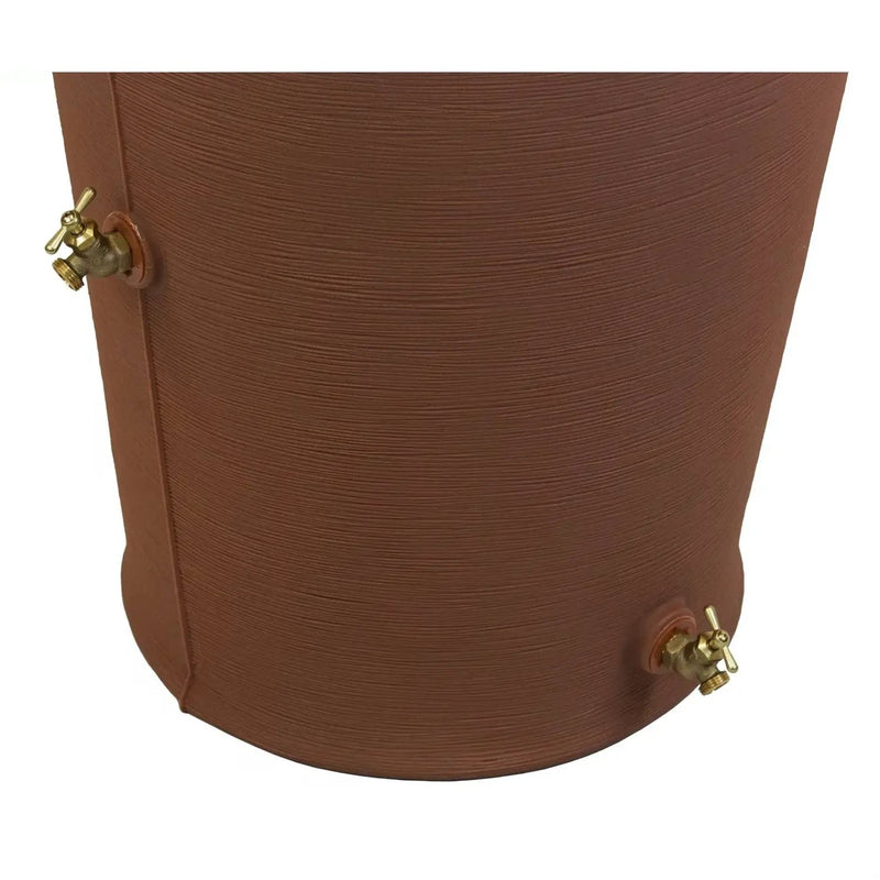 Terra Cotta 50-Gallon Plastic Urn Rain Barrel with Planter Top by HomePacific