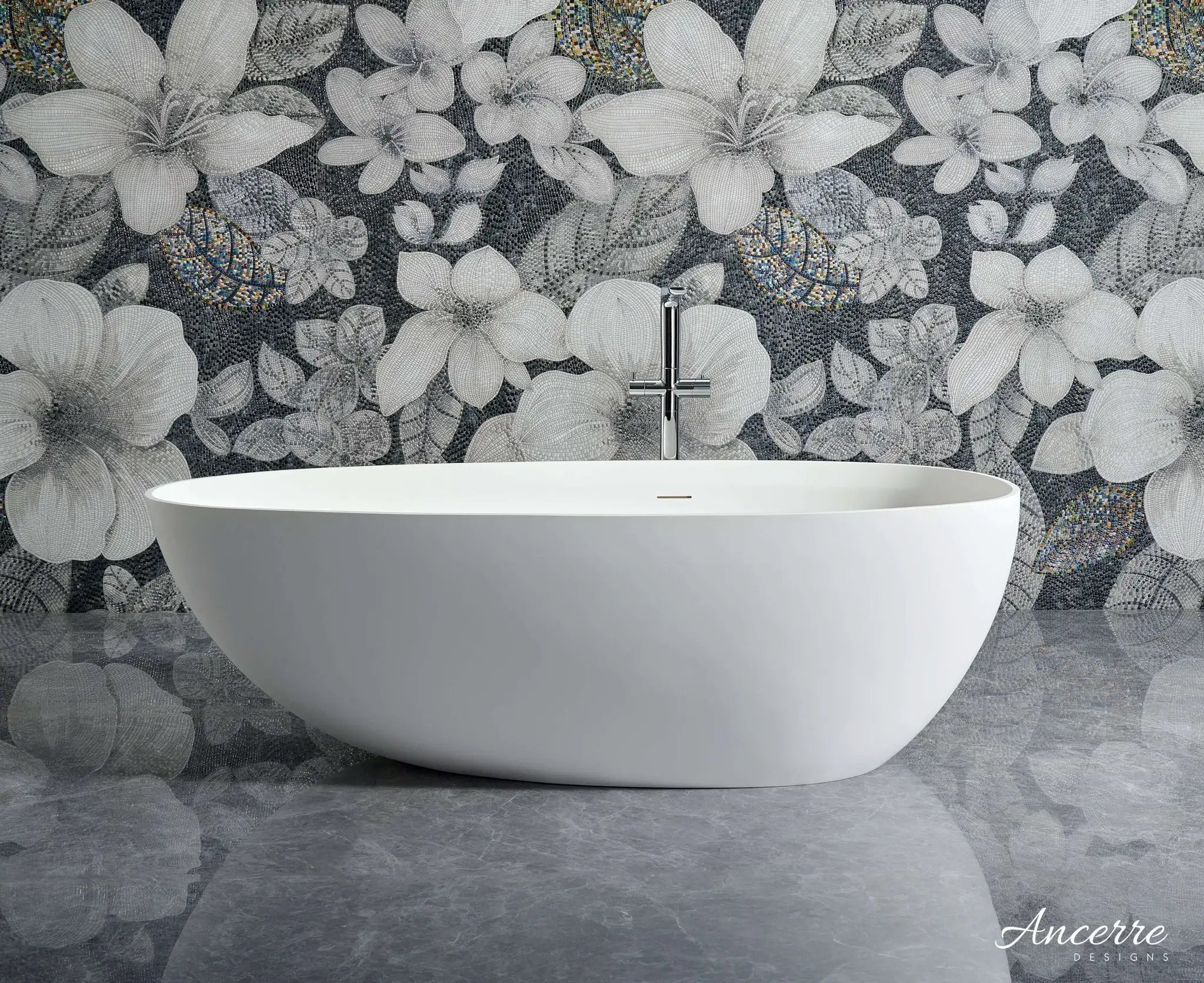 Arden 71” Freestanding Solid Surface Bathtub by Ancerre Designs