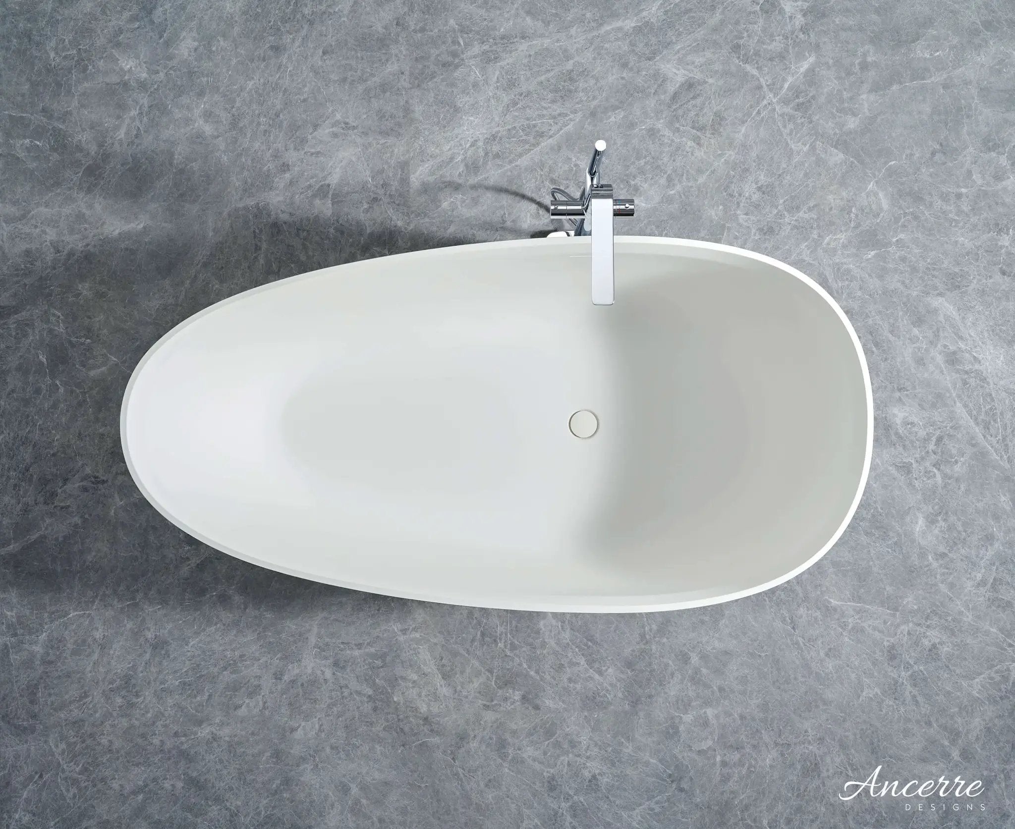 Arden 59” Freestanding Solid Surface Bathtub by Ancerre Designs