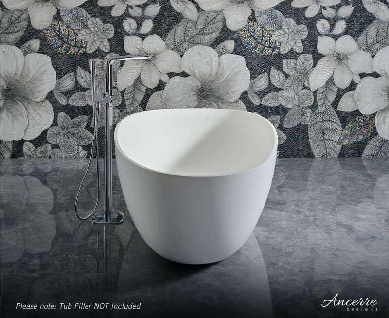 Arden 59” Freestanding Solid Surface Bathtub by Ancerre Designs