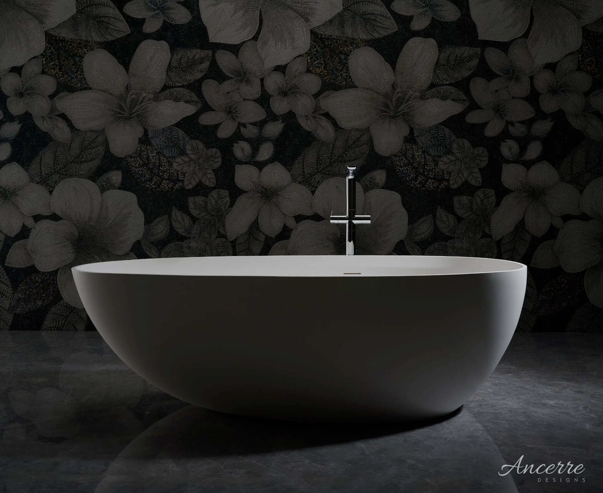 Arden 71” Freestanding Solid Surface Bathtub by Ancerre Designs