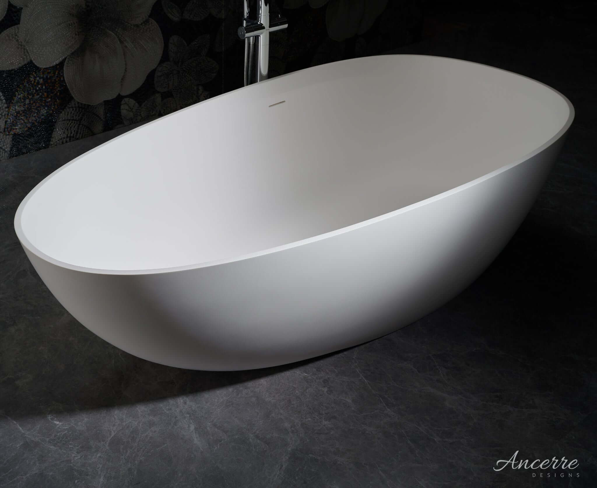Arden 59” Freestanding Solid Surface Bathtub by Ancerre Designs