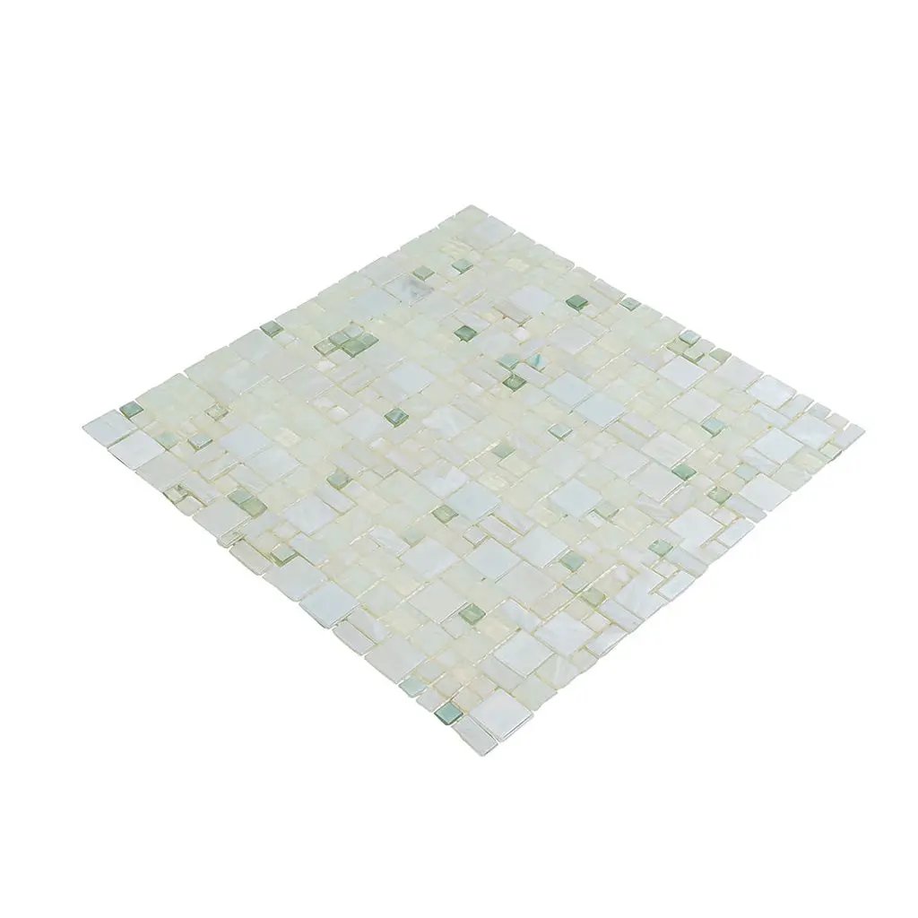 Pearl White 12x12 Glossy Square Glass Mosaic Tile (10 pack, 10.85 sq ft/case) by Apollo Tile