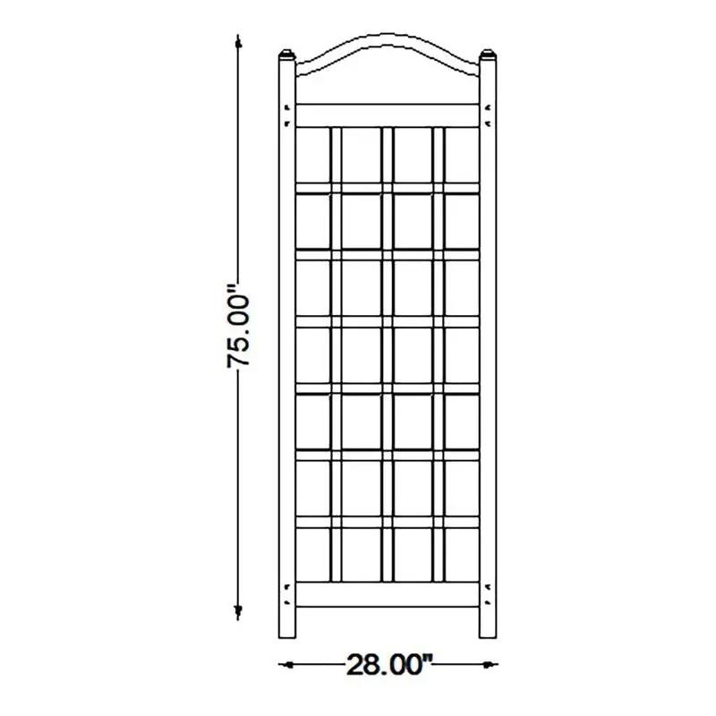 76-inch Tall Mocha Tan Brown Vinyl Garden Trellis by HomePacific