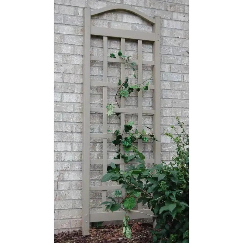 76-inch Tall Mocha Tan Brown Vinyl Garden Trellis by HomePacific
