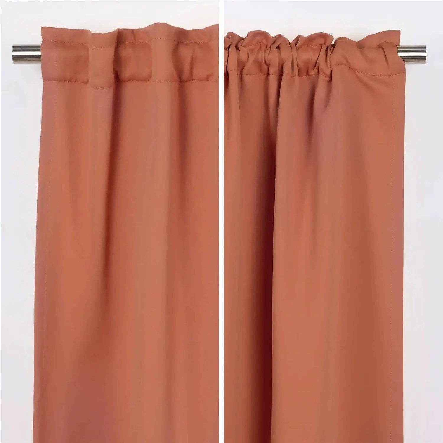52 x 96 inch Solid Orange Apricot Thermal Blackout Curtain Panels - Set of 2 by HomePacific