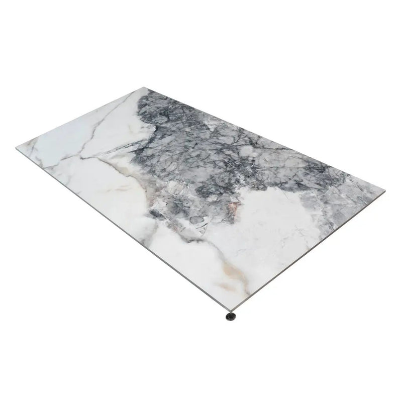 Soft White with Light Gray 24x48 Matte Porcelain Large Format Tile (2 pack, 15.5 sq ft/case) by Apollo Tile