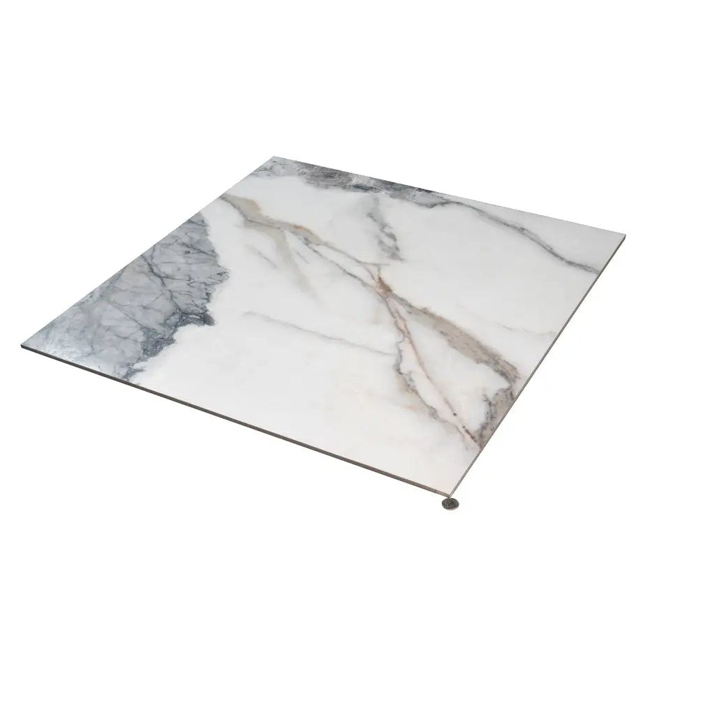 Soft White with Light Gray 32x32 Matte Square Porcelain Large Format Tile (2 pack, 13.78 sq ft/case) by Apollo Tile