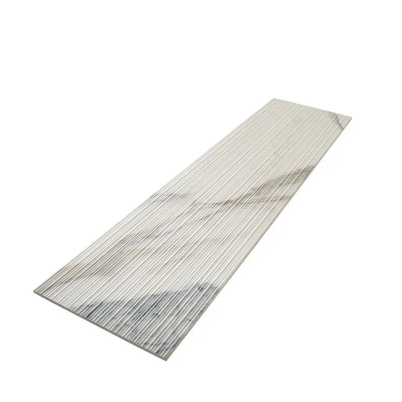 Cool White with Subtle Gray 12x48 Matte Porcelain Large Format Tile (3 pack, 11.63 sq ft/case) by Apollo Tile