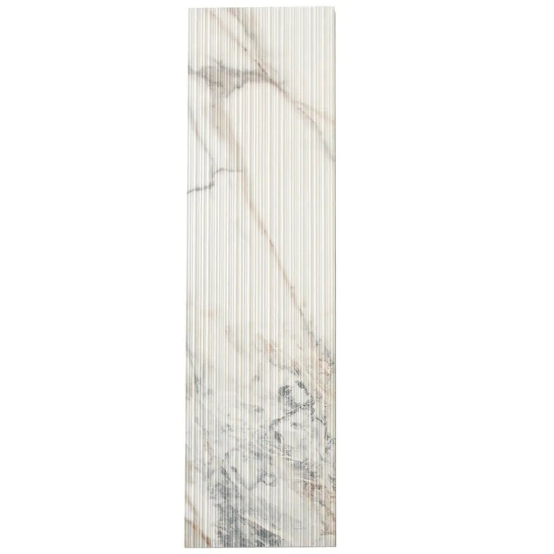 Cool White with Subtle Gray 12x48 Matte Porcelain Large Format Tile (3 pack, 11.63 sq ft/case) by Apollo Tile