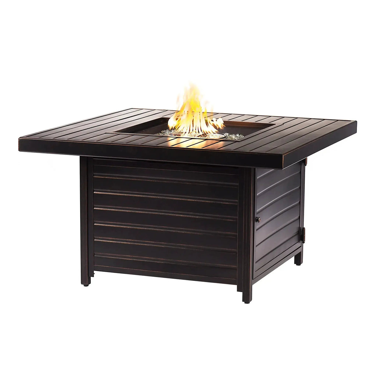 Aluminum 42-in Square Propane Fire Table with Beads, Covers and Lid by Sharicks