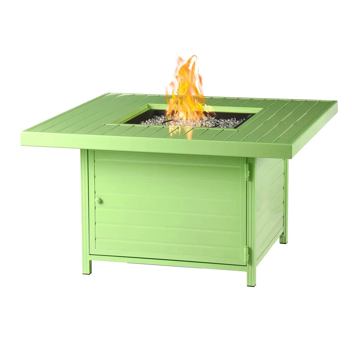 Aluminum 42-in Square Propane Fire Table with Beads, Covers and Lid by Sharicks
