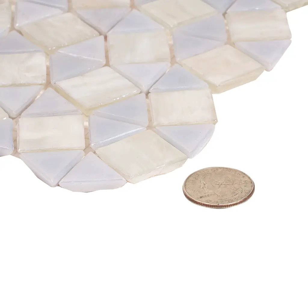 Snow White 11x11 Glossy Square Glass Mosaic Tile (10 pack, 8.1 sq ft/case) by Apollo Tile