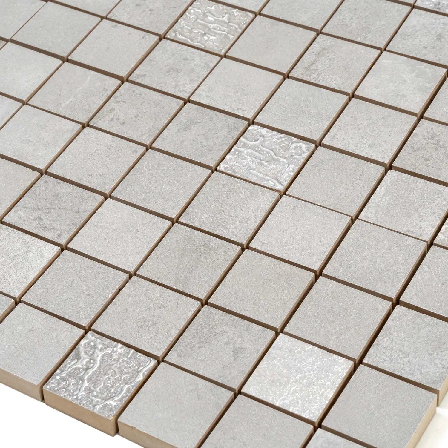 Gray 12x12 Matte Field Ceramic Mosaic Tile (10 pack, 10.68 sq ft/case) by Apollo Tile