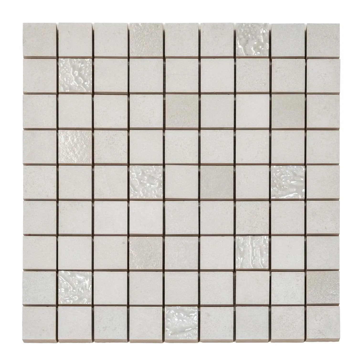 Smoke White 12x12 Matte Field Ceramic Mosaic Tile (10 pack, 10.68 sq ft/case) by Apollo Tile