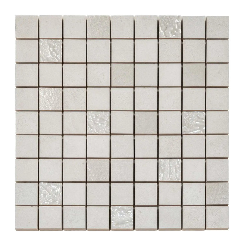 Smoke White 12x12 Matte Field Ceramic Mosaic Tile (10 pack, 10.68 sq ft/case) by Apollo Tile