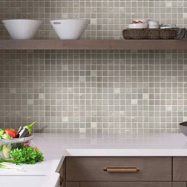Smoke White 12x12 Matte Field Ceramic Mosaic Tile (10 pack, 10.68 sq ft/case)