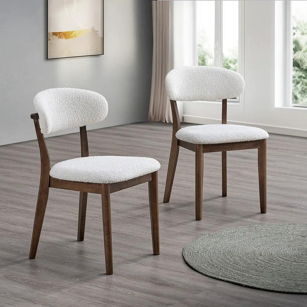 ACTU Scandinavian Dining Table Set with Upholstered Chairs for Small Spaces (Seats 4–6) by ACTU FURNITURE