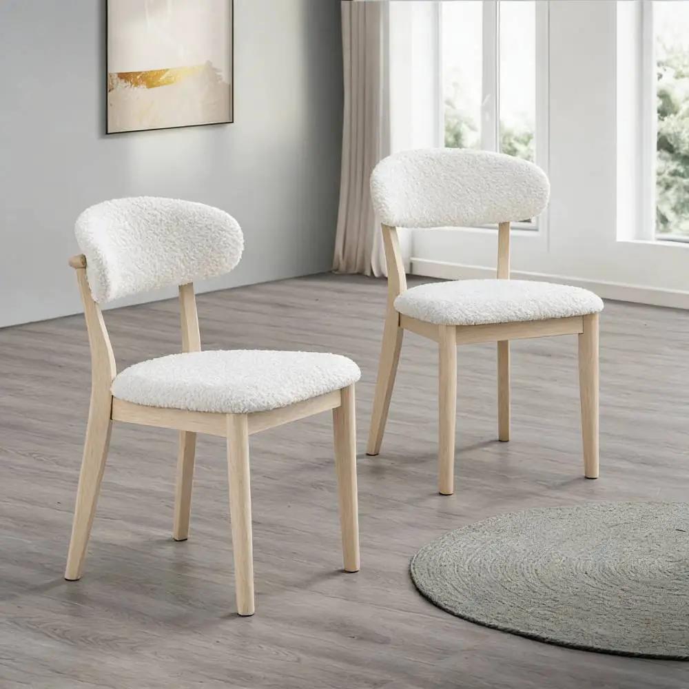 ACTU Scandinavian Dining Table Set with Upholstered Chairs for Small Spaces (Seats 4–6) by ACTU FURNITURE