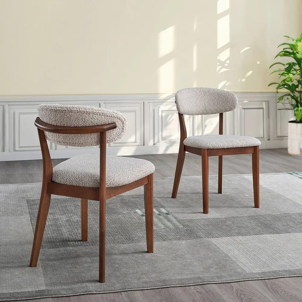 ACTU Scandinavian Dining Table Set with Upholstered Chairs for Small Spaces (Seats 4–6) by ACTU FURNITURE