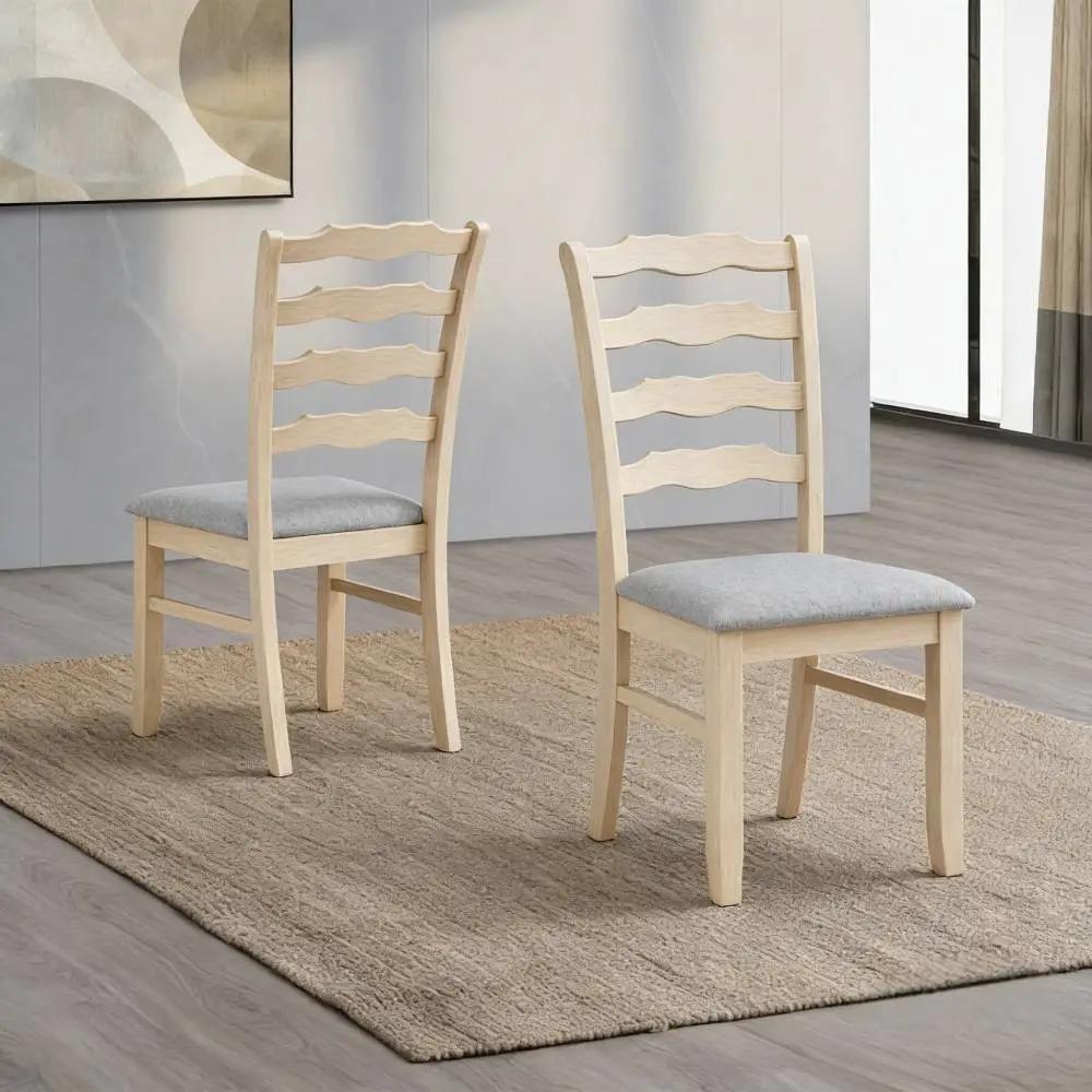 ACTU Farmhouse Dining Table Set with Upholstered Chairs for 4–6 by ACTU FURNITURE