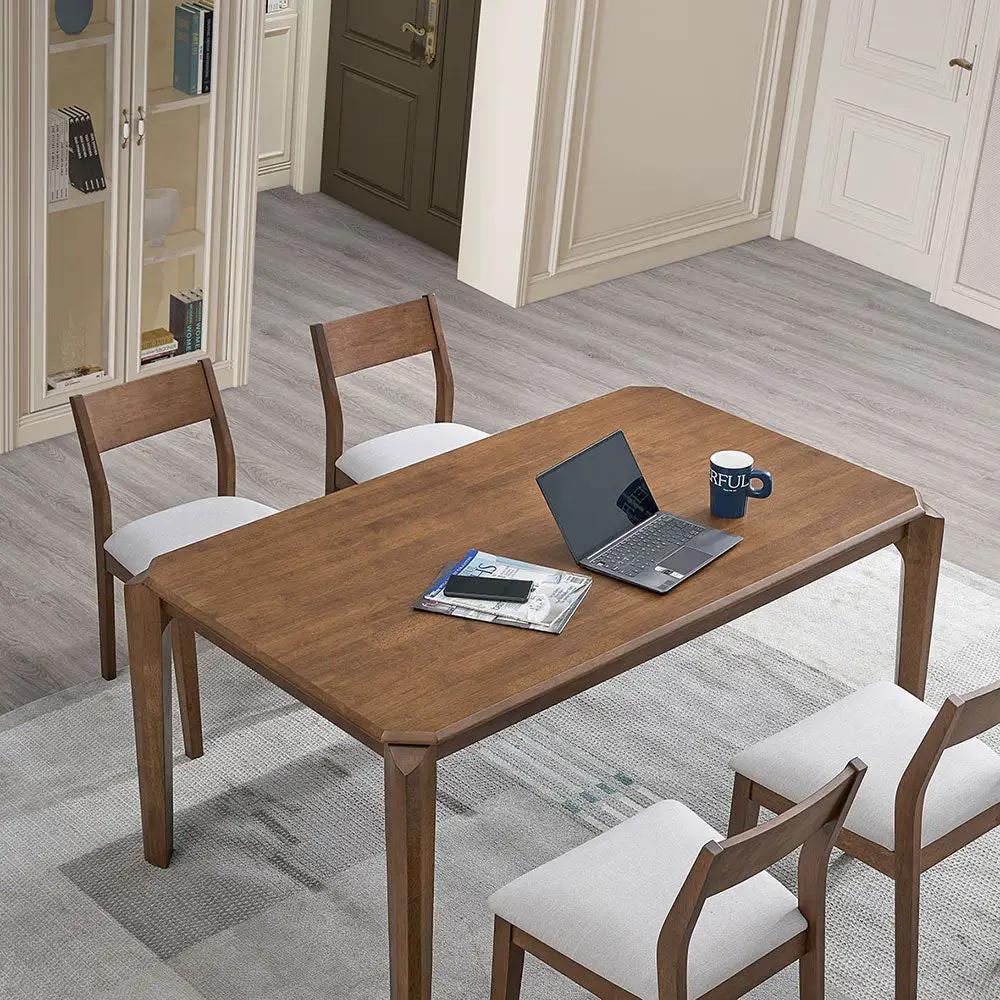 ACTU 59” Solid Wood Mid-Century Modern Dining Table Set for Small Spaces (Seats 4–6) by ACTU FURNITURE