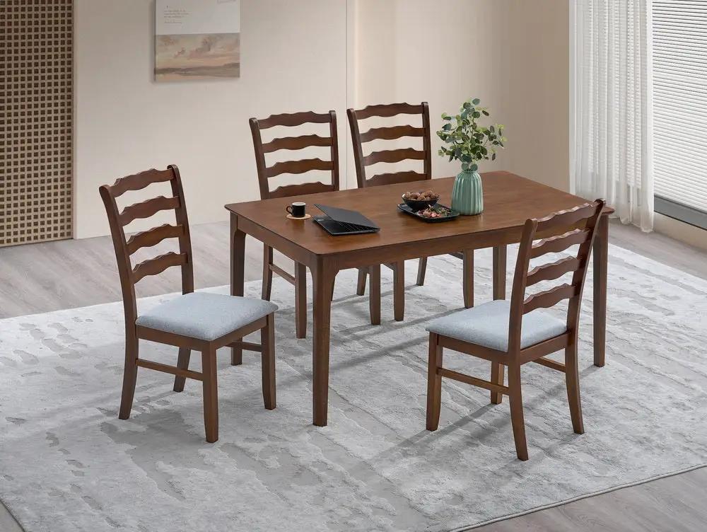 ACTU Farmhouse Dining Table Set with Upholstered Chairs for 4–6 by ACTU FURNITURE