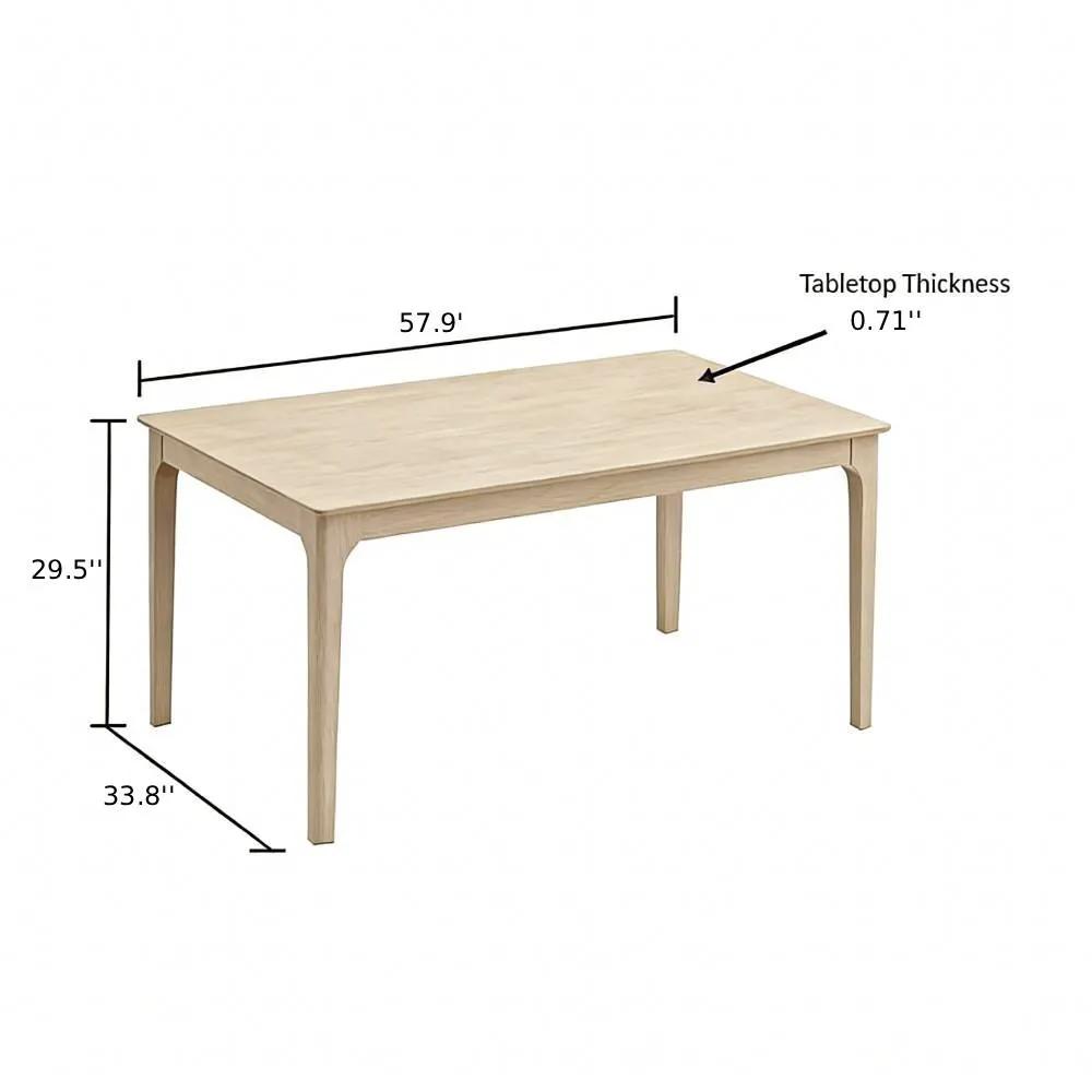 ACTU Farmhouse Dining Table Set with Upholstered Chairs for 4–6 by ACTU FURNITURE