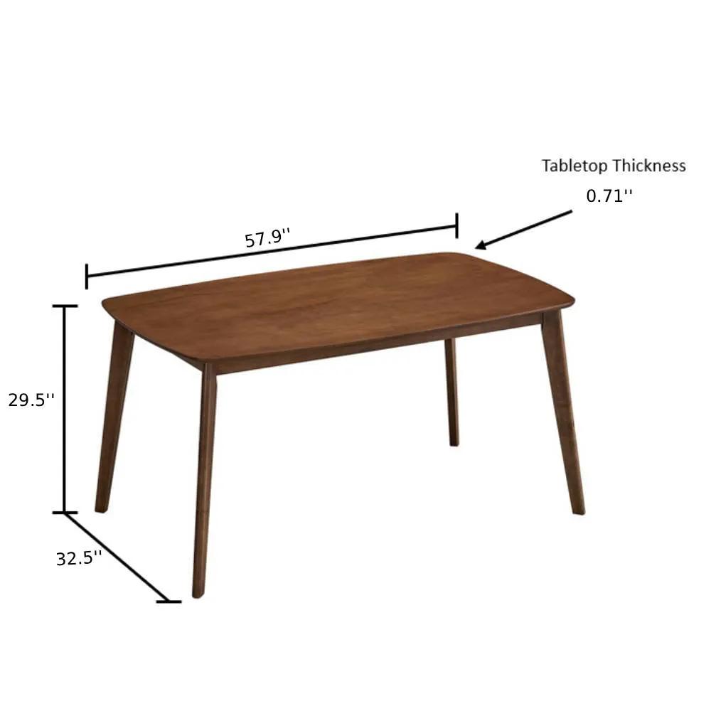 ACTU Scandinavian Dining Table Set with Upholstered Chairs for Small Spaces (Seats 4–6) by ACTU FURNITURE