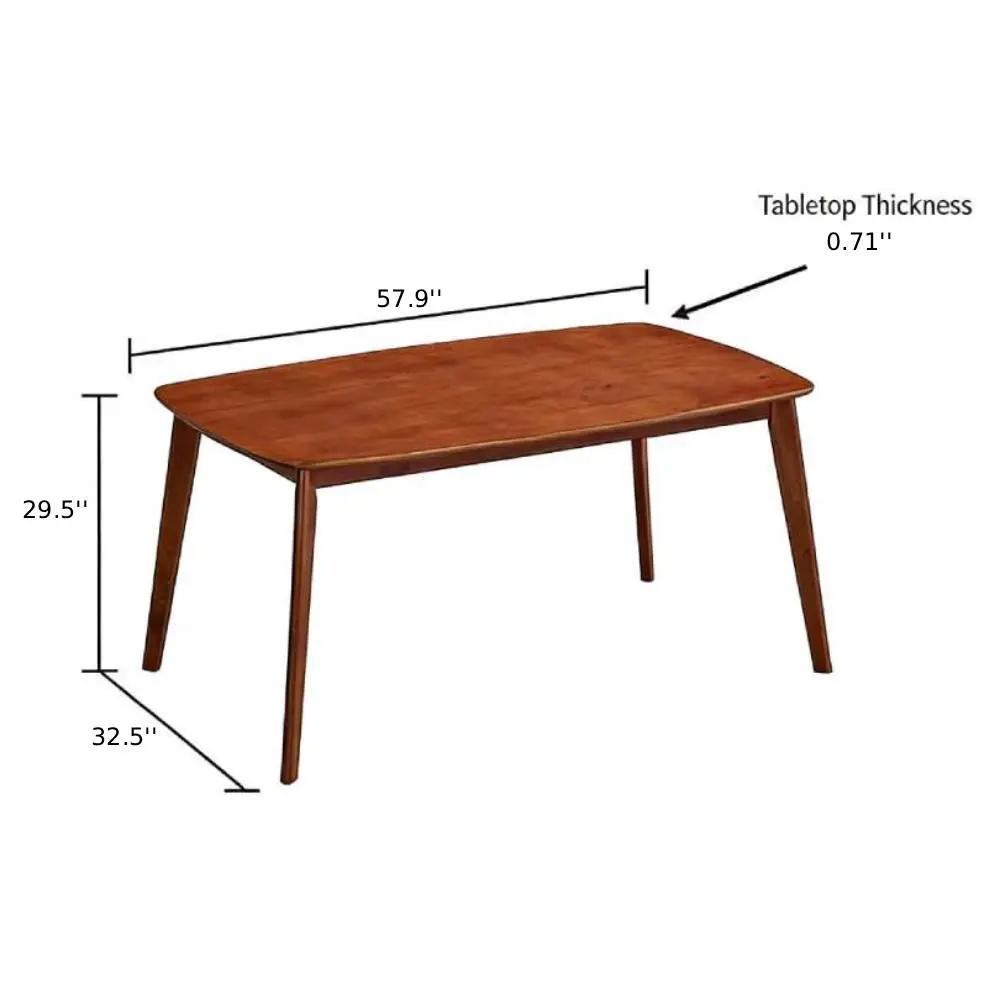 ACTU Scandinavian Dining Table Set with Upholstered Chairs for Small Spaces (Seats 4–6) by ACTU FURNITURE