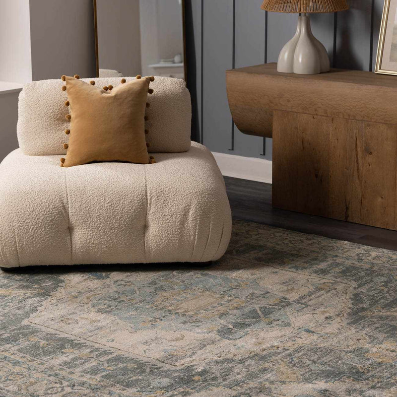 Vaeda Blue Thick Luxe Rug by Boutique Rugs