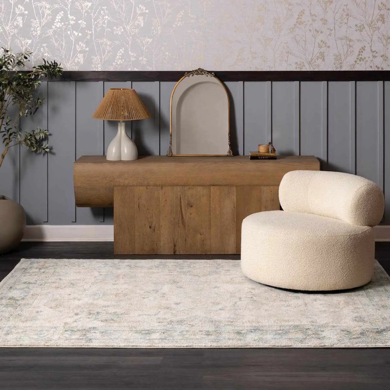 Ahmaud Beige & Light Gray Thick Luxe Area Rug by Boutique Rugs