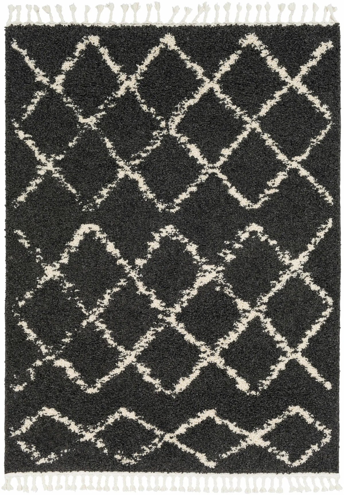 Wallagrass Black Moroccan Shag Rug - Clearance