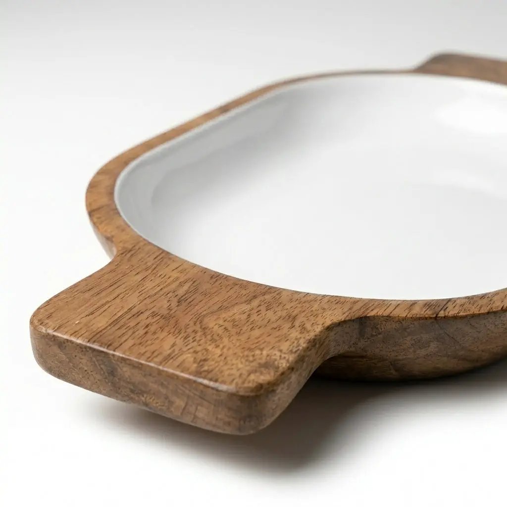 House of Avana Small Boat Mango Wood Serving Tray by House Of Avana