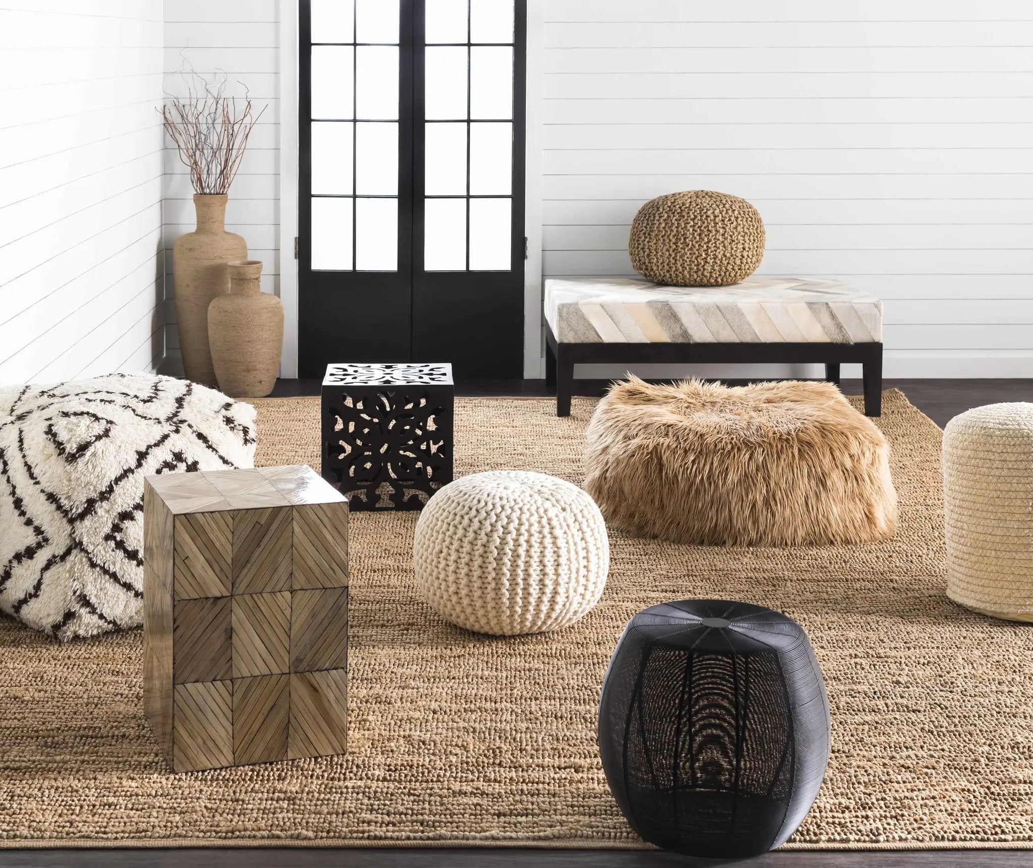 Glover Natural Braided Jute Carpet - Clearance by Boutique Rugs
