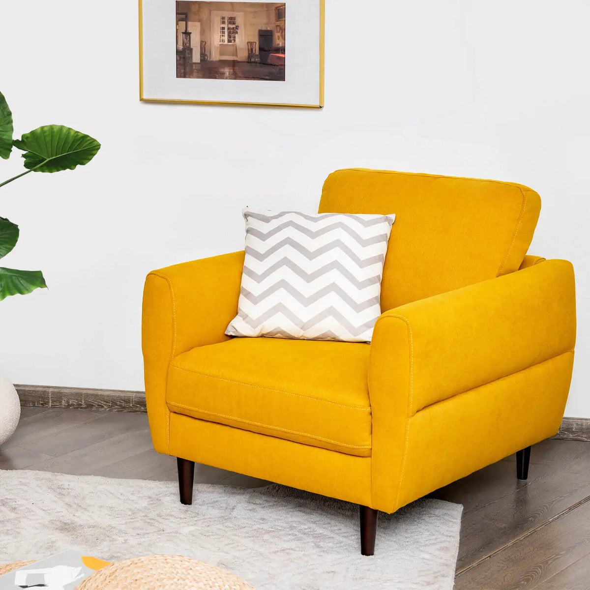 Modern Upholstered Accent Chair Single Sofa Armchair, photo 13 of 16