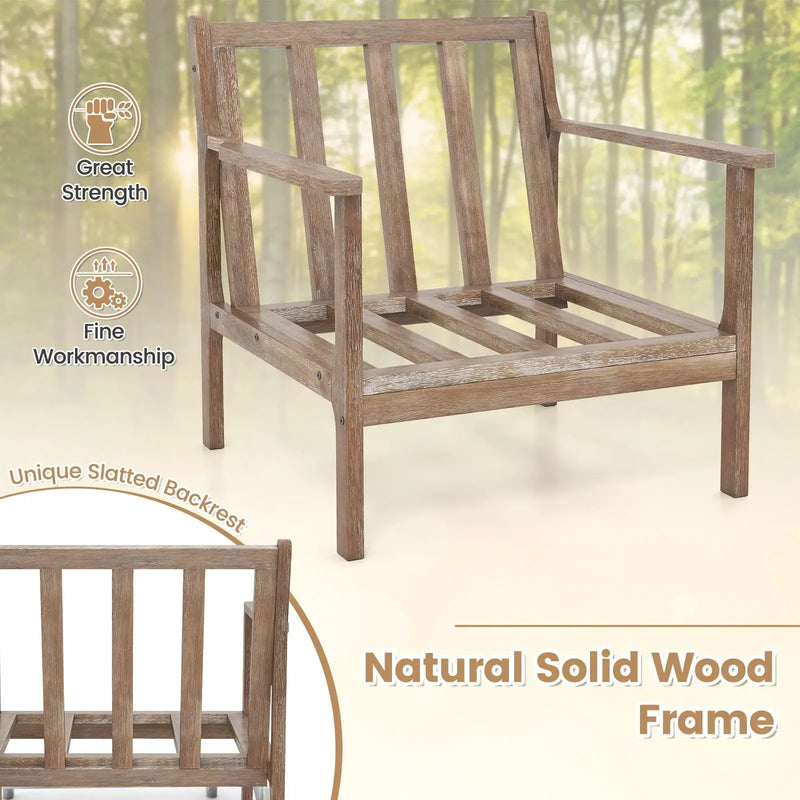 Modern Accent Chair with Solid Rubber Wood Armrests by DirectDeals