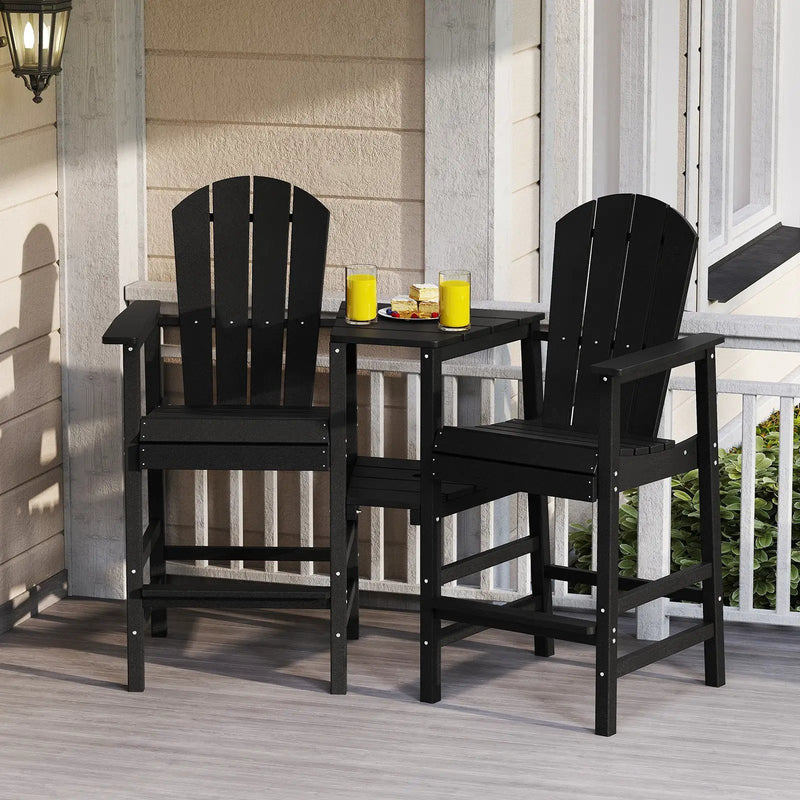 2-Seat Adirondack Chair All-Weather Adirondack Chair with Double Connecting Tray by DirectDeals