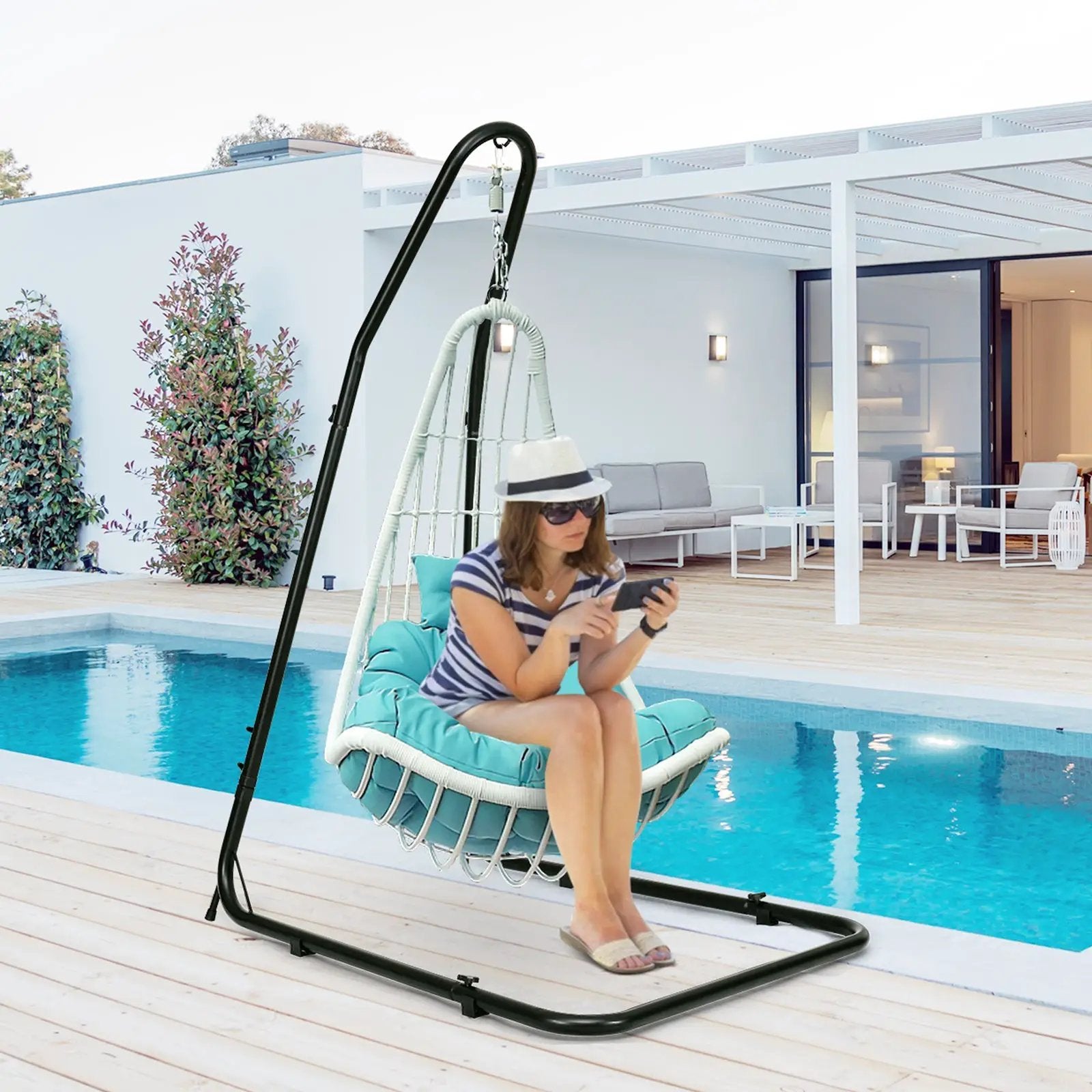 Adjustable Hammock Chair Stand Steel Frame by DirectDeals