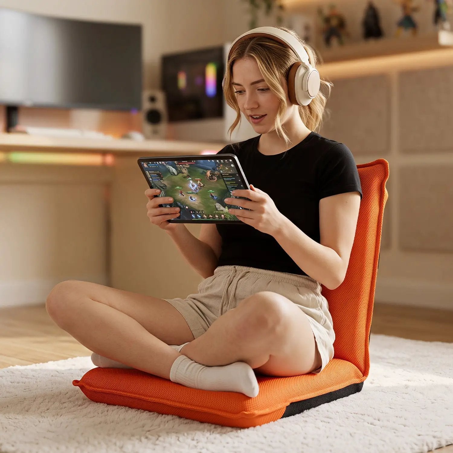 Adjustable Floor Chair with 6 Reclining Positions by DirectDeals